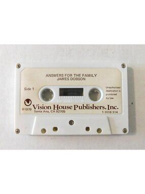 Answers For The Family by James Dobson 1979 Cassette Tape